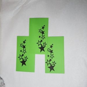 Basic Star Cluster Green & Black Basic Graphic Thank You Cards 50 Count